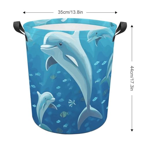 Panier à linge pliable imperméable dauphin bac de rangement transportable - 3