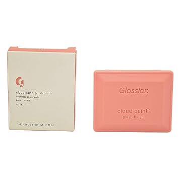 أحمر خدود لامع من Cloud Paint Plush Blush Puff وردي فاتح ناعم غير لامع قابل للبناء