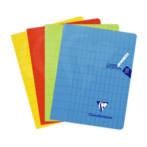 Lot de 25 Cahier Ecriture Mimesys 17x22, 32p./16 feuilles 90 g/m² piquées, double ligne 3mm IV