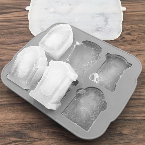 Molde para cubitos de hielo Halloween caja de silicona con tapa miniatura 6
