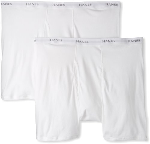 Hanes Ultimate Men's 2-Pack Classics Big Boxer Brief, White, XX-Large
