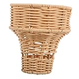 AUTSUPPL Elegant Imitation Rattan Flower Basket for Weddings and Home Decor Unique Faux Wicker Bouquet Holder for Valentine Day Candy Storage Container Heartfelt Present for All Occasions