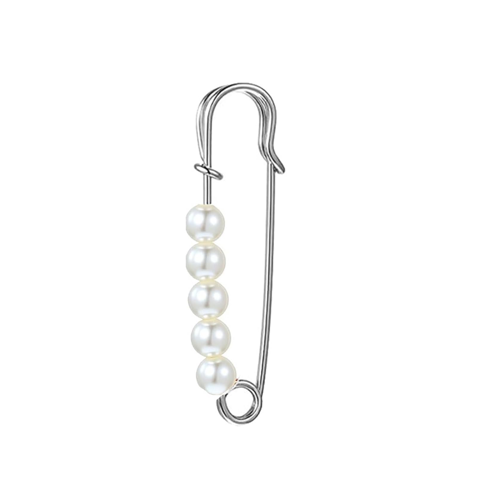 LUYSGBXR Brooch Pin 30pcs Fashion Brooch Pins Clip For Women Clothing Dress Extender Jewelry Making(Silver 6.5cm)