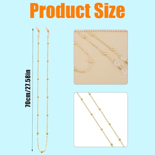 SinChic Chaine Lunettes Femme,4 PCS Chaîne de Lunettes Femme Cordon Élégant pour Lunettess de Soleil et Masque Fines Chaînes Accessoire Mode pour Femmes Cordon Lunettess Chaines pour Femmes – vue 7