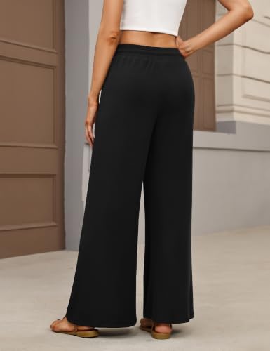 Marvmys Women's Wide Leg Pants Cotton Palazzo Flowy Pajama Pants Trousers - image 4