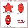 OIIKI 60PCS Acrylic Star Beads, Mixed Colors Star Loose Spacer Beads, Charming Flat Beads, Star Shaped DIY Supplies Bead Kits Bulk for Jewelry Making, Crafts - Big Style #1