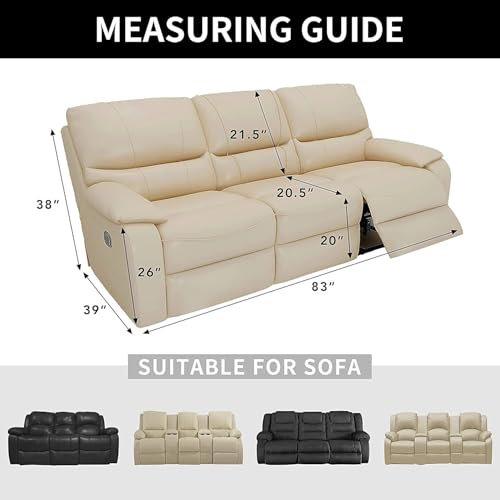 Funda de sofá reclinable de 3 plazas elástica lavable jacquard impermeable chameau 6