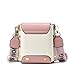 Xiaoyu Small Crossbody Bags for Women Fashion Cell Phone Purse Shoulder Handbags with Wide Strap (Pink)