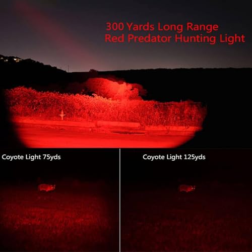 XLENTGEN 300 Yard Red Hunting Light Kit Zoomable Rechargeable with Switch - image 5