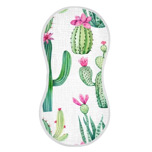 xigua Cacti and Succulents Baby Burp Cloths for Newborn Boys and Girls 2 Pack, Soft & Absorbent Cotton Baby Burp Cloth, Baby Washcloths, Newborn Towel, Burp Rags