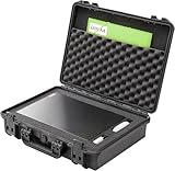 TOMcase Outdoor Schutzkoffer IP67 Wasserdicht - Stoßfester Hardcase Koffer für Laptop Notebook und Technik - Transportkoffer mit Rasterschaumstoff Inlay - Staubdicht Sicherheitskoffer Made in Germany