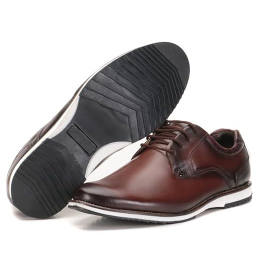 Sapato Social Masculino Oxford Couro Legítimo Todo Espumado Bico Redondo Brogue Estilo Italiano Forro e Couro (41, Marrom)