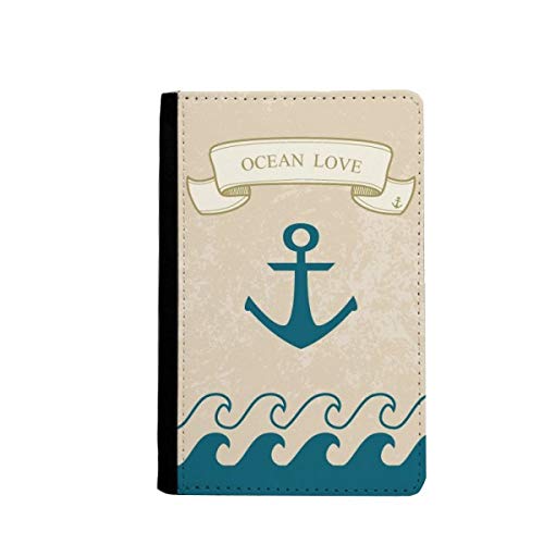 Étui portefeuille de voyage Ancre Ocean Love Sea Sailing avec fentes porte-cartes
