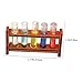 SUPVOX 1Set Mini House Test Tubes of Miniature Laboratory Equipment with Wooden Rack for Dollhouse Decor and