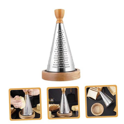 Rallador multipropósito de acero inoxidable con mango de madera miniatura 3