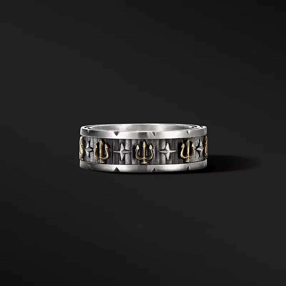 Anchor Ring for Men Women: Solid, Adjustable Retro Sailor Captain Pirate Nautical Golden Boat Anchor Signet Ring - Christmas Jewelry Gifts - Image 2