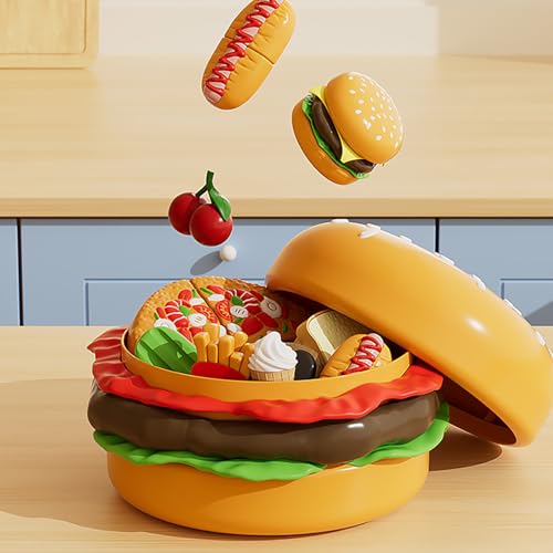 Jeu d'imitation hamburger à découper : le cadeau parfait pour garçons et filles