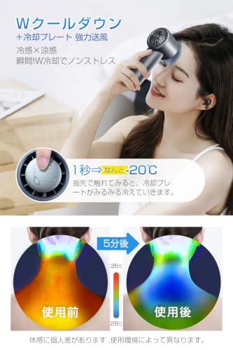 携帯扇風機 冷却プレート付き 【-20℃瞬間冷却 100段階超高速大風量】 大容量 5200mah ハンディファン 手持ち扇風機 usb 充電式 強力 涼しい 長時間持続 液晶残量表示 軽量 小型 卓上扇風機 暑さ対策 熱中症対策 ストラップ付き ミニファン 携帯便利 花火大会/スポーツ観戦/アウトドア/オフィスなどに適用 プレゼント ギフト (ダークグレー)