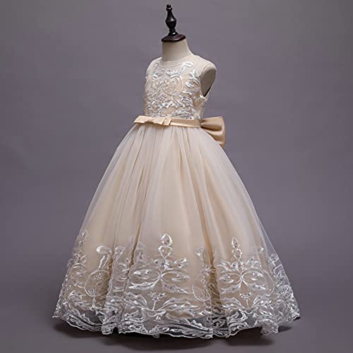 MYRISAM Flower Girls Tulle Applique Lace Dress Birthday Party Prom Fall Wedding Bridesmaids Princess Evening Ball Maxi Gown3