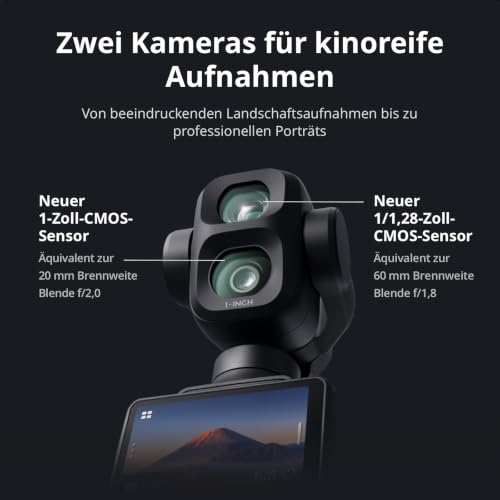 DJI Osmo Pocket 4P Standard Combo, 4K-Vlog-Kamera mit Dual-Objektiv