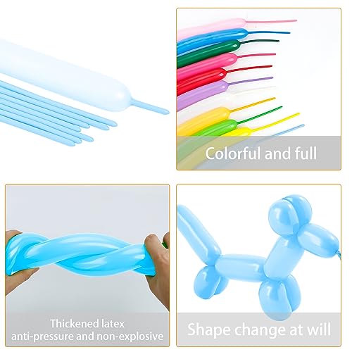 Image of ZNHIS Light Blue 260 Balloons, 50pcs, Twistable Balloon Animals Kit for Graduation, Party Decorations