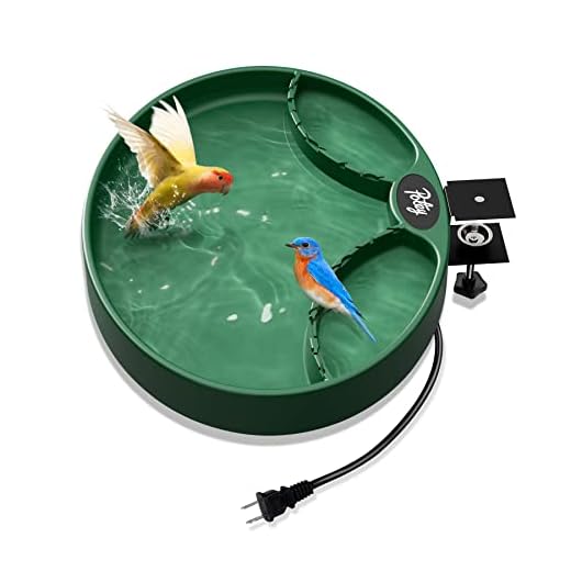 POTEY Heated Bird Bath, Bird Baths for Outdoors for Winter, 3 Easy Ways to Mount Bird Feeder Bird Habitat, 75w All Seasons Available Bird Baths for Outdoors Garden Yard, Gift Ideas for Bird Lovers