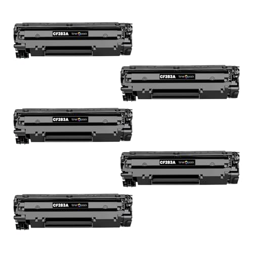 TONER PACK 83A CF283A Cartuchos de Toner Compatibles para HP 83A LaserJet Pro M 201dw M 201n MFP M125a M125nw M127fn M127fw M225dn M225dw (5 Unidades)