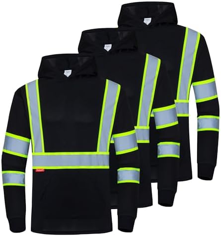 ProtectX Men’s High Visibility Heavy Duty Long Sleeve Reflective Safety T-Shirts for Construction, Class 2-3 Type R ProtectX Men’s High Visibility Heavy Duty Long Sleeve Reflective Safety T-Shirts for Construction, Class 2-3 Type R