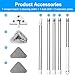 CTIME 78'' 3 in1 Professional Window Squeegee & Wall Mop : Window Cleaning Kit with 360° Rotating Triangular Head & Universal Cloth Slots (Includes 3 Reusable Pads)