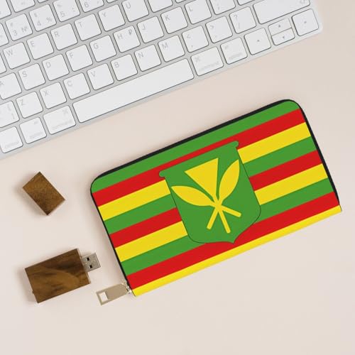 Monedero de mano versátil para móvil y llaves con diseño hawaiano 6