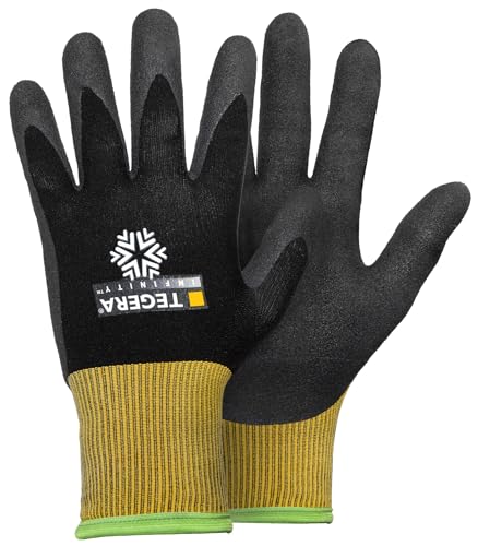 Tegera 8810 Winter-Arbeitshandschuhe, Hitzeschutz & Kälteschutz, Nitrilschaum, Cat. II, EN 388 & EN 407 Zertifiziert (Größe 7, 1 Paar)