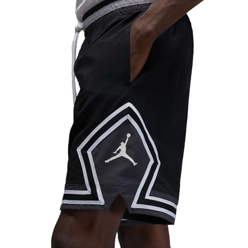 NIKE Jordan Dri-FIT Sport Men's Woven Diamond Shorts (Black/White/Dark Shadow/White, FB7580-010) Size Small4
