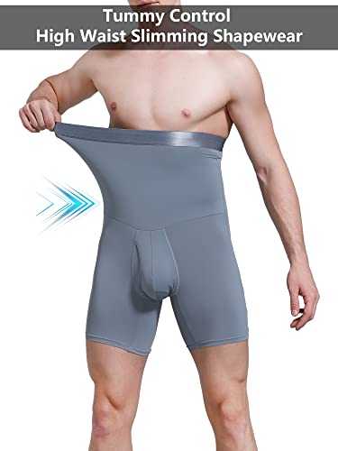Men Tummy Control Shorts High Waist Underwear Slimming Shapewear Body Shaper Leg Boxer Briefs2