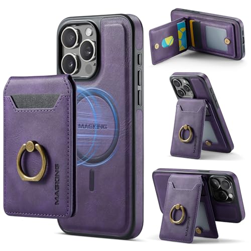 【DBWYPY】適用 iPhone 17 Pro スマホ カバー 背面 手帳型 アイホン17プロ MageSafe対応 アイフォン17Pro 分離式 2in1 マグセーフ ケース あいふぉん 17Pro 携帯カバー 背面magsafe カード ケース付き