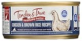 Tender and True Pet Food, Cat Food Can Antibiotic Free Wet Chicken Brown Rice, 5.5 Ounce