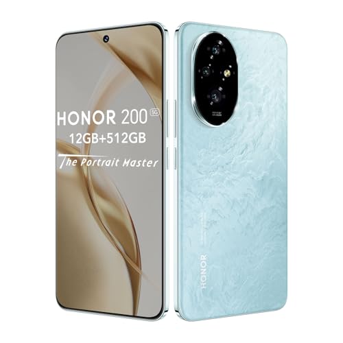 HONOR 200 5G Smartphone 12GB 512GB, 5200mAh Batería, Snapdragon 8s Gen 3, Cámara Triple 50 MP, Pantalla 6.7'', Dual SIM, NFC, MagicOS 8.0/Android 14(Sin Cargador), Verde