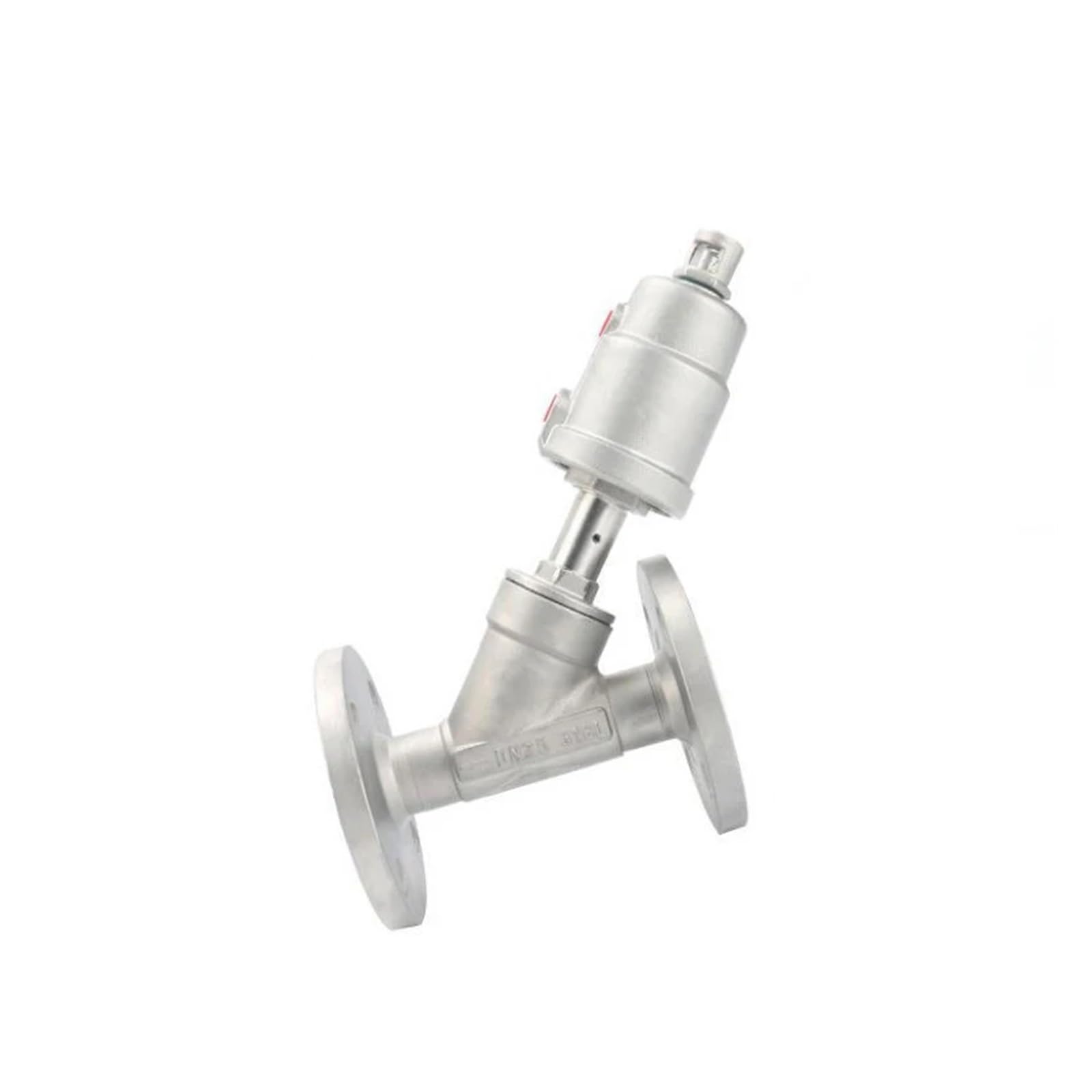 PXQCHAVLN DN25 304 Stainless Steel Pneumatic Flange Angle seat Valve high Temperature Resistant Corrosion steam Y Type Cut Off Valve