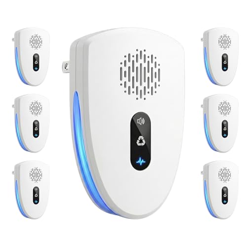 6 Packs Ultrasonic Pest Control Repeller,Upgraded Spider Repellent Indoor for