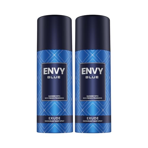 Image of Envy Exude Deodorant For Men - 165 ML Each, Pack of 2 | Long Lasting Deodorant
