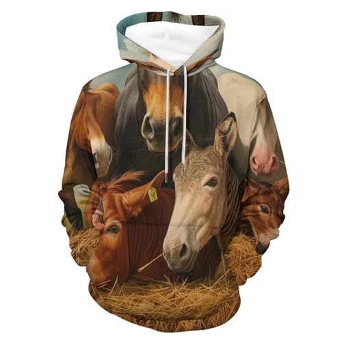 Sweatshirt cheval vache âne idéal pour vos sorties campagne