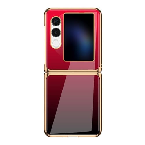 AGENIUS�EFor Nubia Flip 2 �P�[�X Flip2 A404ZT �J�o�[ �܂肽���݌^ �V���v�� ���b�L �w�ʋ����K���X �O���f�[�V���� �n�[�h�P�[�X �k�r�A �t���b�v2 �ی�P�[�X(���b�h�u���b�N)