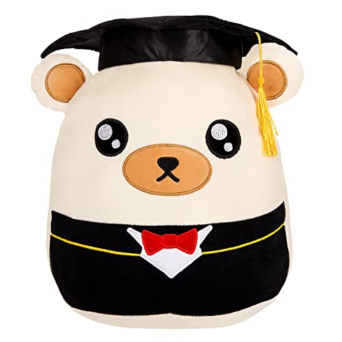 CozyWorld 12' Graduation Bear Plush Pillow Cute Stuffed Animal with Cap Soft Sofa Cushion...
