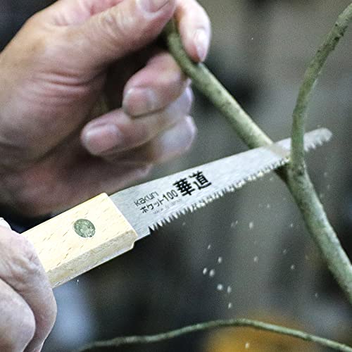 KAKURI Serra de bonsai dobrável 10 cm para corte bonsai e Ikebana, lâmina de aço japonesa afiada, se