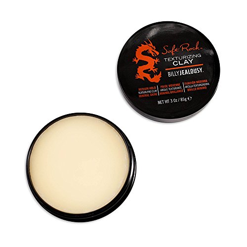 Billy Jealousy Soft Rock Texturizing Clay, Medium Hold, Light Shine, Water Soluble Hair Styling Product For Men With Jasmine, Amber, Black Pepper & Sandalwood Scent #TOP2