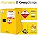 20 Gallon Flammable Storage Cabinet 24'' x 19'' x 19'' Fire Cabinets, Alloy Steel Flammable Liquid Storage Cabinet with ESD Grounding Cable and Adjustable Shelf for Industrial Garage Home Safety Use