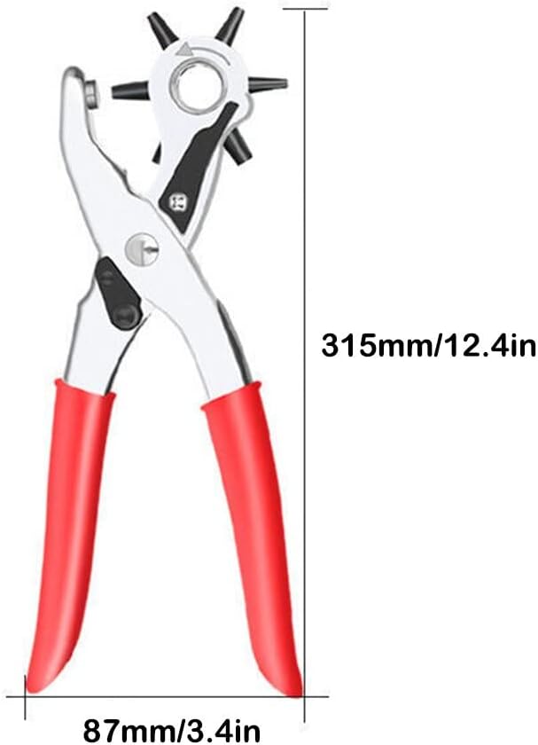 Leather Hole Puncher Waist Belt Saddles Sewing Manual Punching Tool Portable Home Salon Homemade DIY Handicrafts - (Color: 1)
