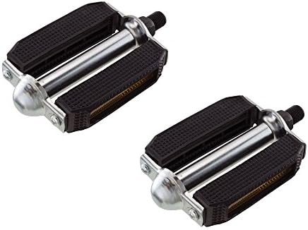Beach Cruiser PVC Metal Bike Pedals, Various Size & Colors (Brown/Black, 9/16")