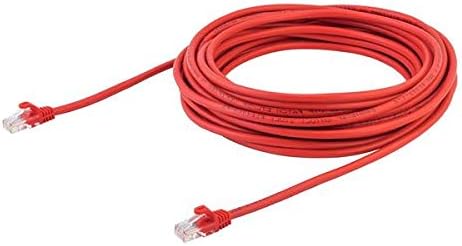 StarTech.com 10m Red Cat5e Patch Cable with Snagless RJ45 Connectors - Long Ethernet Cable - 10 m Cat 5e UTP Cable (45PAT10MRD) - Image 4