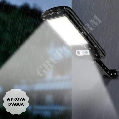 Luminaria Solar Poste Lâmpada Led Refletor Arandela De Parede Área Externa Jardim Sensor de Presença
