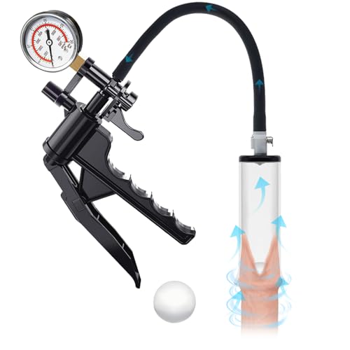 Lmgoc Neu Penispumpe Männlicher Vorhautstretcher Vakuum Pumpe Silikon Rohr Handpumpe Vorhaut-Streckgerät Intelligente Unterdruck-Vorhautdehnungspumpe Erotik Sexspielzeug für Männer (Handbuch)